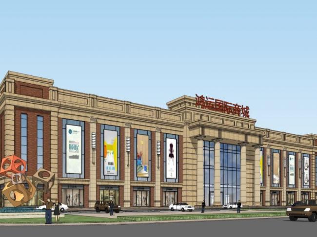 Sketchup商业模型|多层商业广场,现代风格 Sketchup商业模型|多层商业广场,现代风格