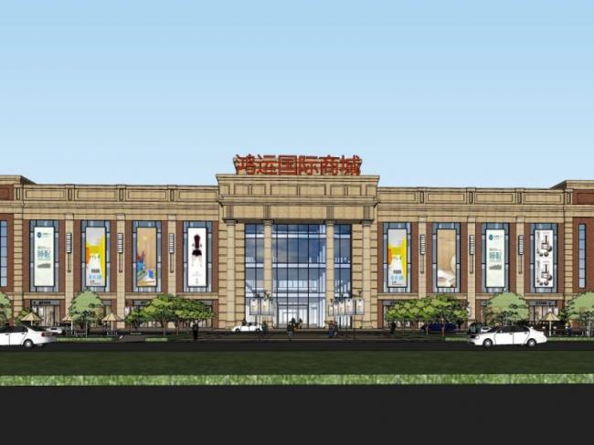 Sketchup商业模型|多层商业广场,现代风格 Sketchup商业模型|多层商业广场,现代风格