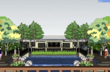 Sketchup景观模型|公馆景观,古典风格-BIM建筑网