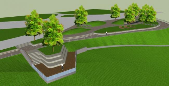 Sketchup景观模型|观景挑台景观,现代风格 Sketchup景观模型|观景挑台景观,现代风格