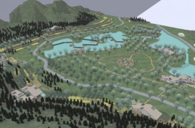 Sketchup景观模型|山地景观,现代风格-BIM建筑网