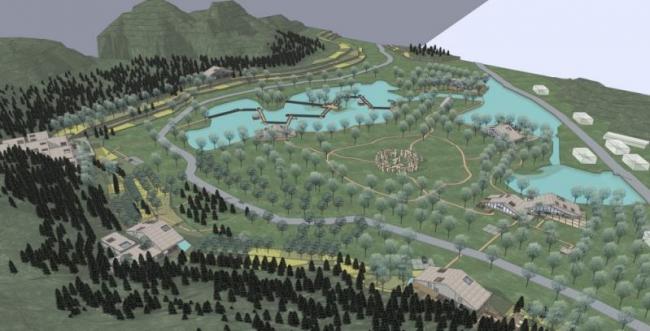 Sketchup景观模型|山地景观,现代风格 Sketchup景观模型|山地景观,现代风格