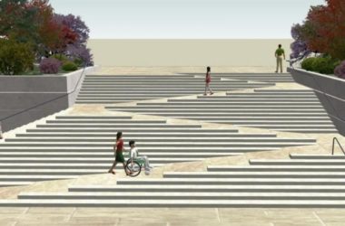 Sketchup景观模型|台阶景观,现代风格-BIM建筑网