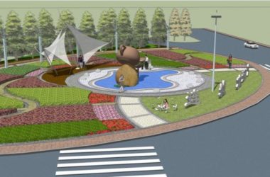 Sketchup景观模型|雕塑景观,现代风格-BIM建筑网