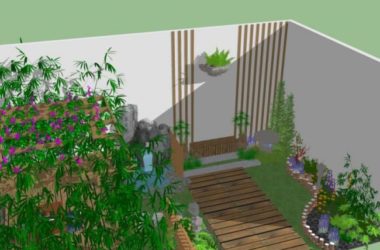 Sketchup景观模型|庭院景观,现代风格-BIM建筑网