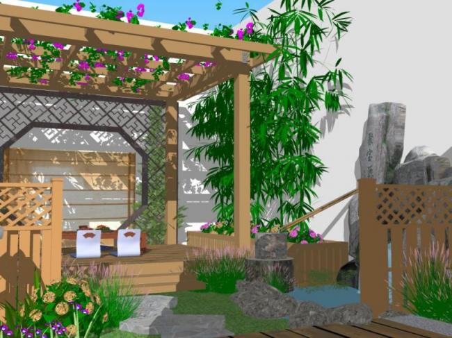 Sketchup景观模型|庭院景观,现代风格 Sketchup景观模型|庭院景观,现代风格