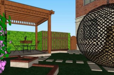 Sketchup景观模型|别墅庭院景观,现代风格-BIM建筑网