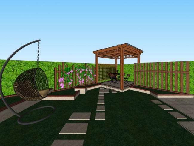 Sketchup景观模型|别墅庭院景观,现代风格 Sketchup景观模型|别墅庭院景观,现代风格