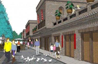 Sketchup景观模型|商业景观,中式风格-BIM建筑网