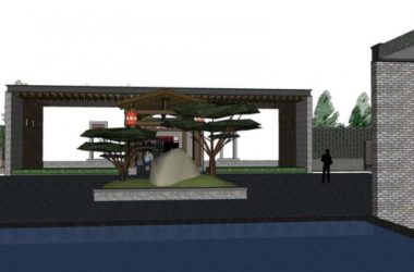 Sketchup景观模型|公园景观,庭院景观,新中式风格-BIM建筑网