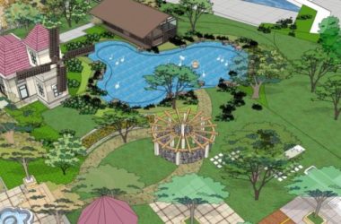 Sketchup景观模型|公园景观,现代风格-BIM建筑网