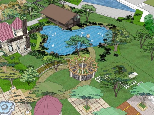 Sketchup景观模型|公园景观,现代风格 Sketchup景观模型|公园景观,现代风格