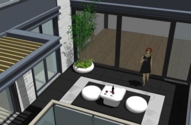 Sketchup景观模型|别墅庭院景观,新中式风格-BIM建筑网