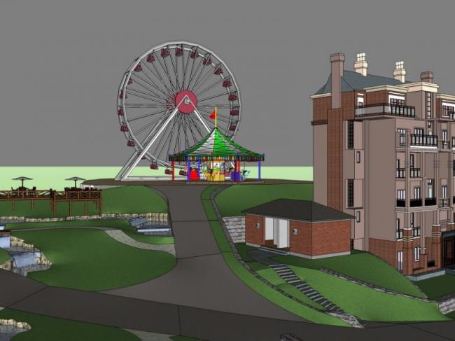 Sketchup景观模型|山庄景观,新中式风格 Sketchup景观模型|山庄景观,新中式风格