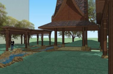 Sketchup景观模型|廊架景观,新中式风格-BIM建筑网