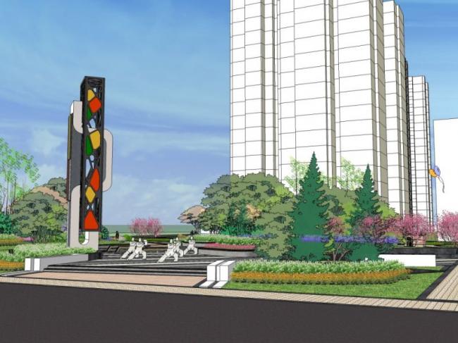 Sketchup景观模型|公园景观,现代风格 Sketchup景观模型|公园景观,现代风格