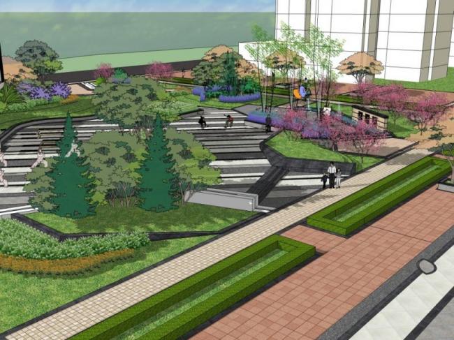 Sketchup景观模型|公园景观,现代风格 Sketchup景观模型|公园景观,现代风格