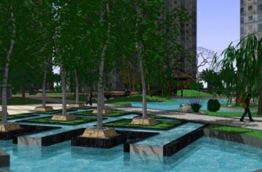 Sketchup景观模型|小区景观,住宅景观,现代风格-BIM建筑网