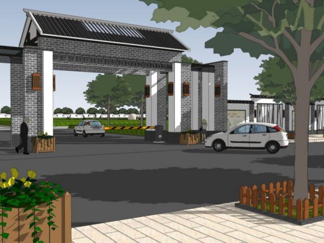 Sketchup景观模型|办公景观,中式风格 Sketchup景观模型|办公景观,中式风格