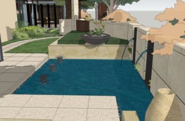 Sketchup景观模型|庭院花园景观,现代风格-BIM建筑网