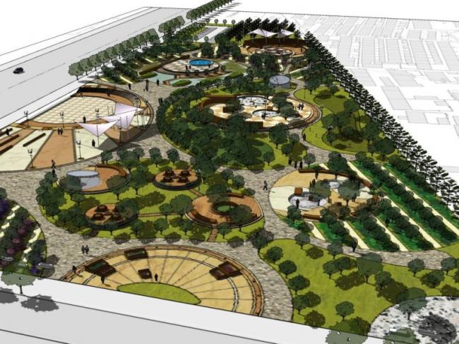 Sketchup景观模型|游园景观,现代风格 Sketchup景观模型|游园景观,现代风格