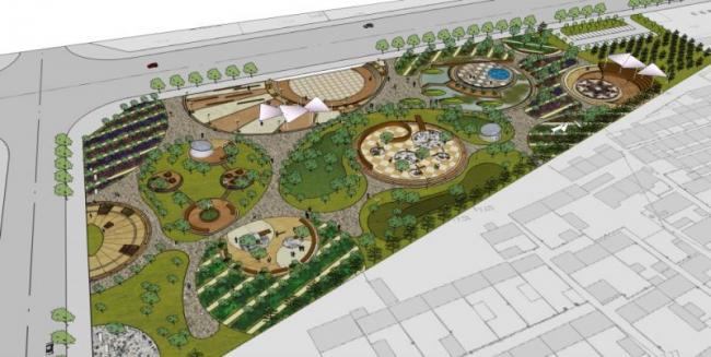 Sketchup景观模型|游园景观,现代风格 Sketchup景观模型|游园景观,现代风格