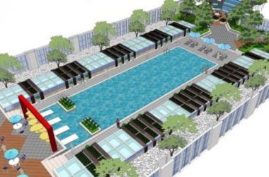 Sketchup景观模型|屋顶花园景观,泳池景观,现代风格-BIM建筑网