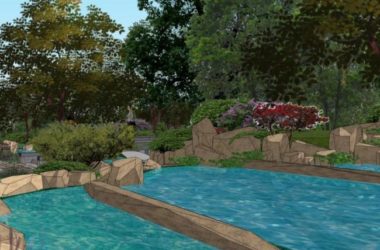 Sketchup景观模型|小区景观,住宅景观,滨水景观,欧式风格,古典风格-BIM建筑网