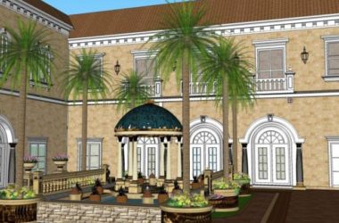 Sketchup景观模型|庭院景观,欧式风格,古典风格-BIM建筑网