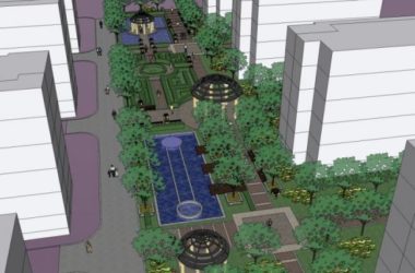 Sketchup景观模型|住宅景观,小区景观,欧式风格,古典风格-BIM建筑网