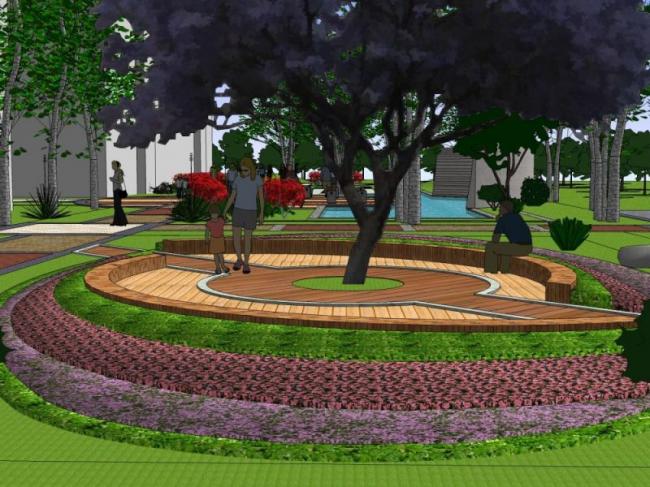 Sketchup景观模型|小区景观,现代风格 Sketchup景观模型|小区景观,现代风格