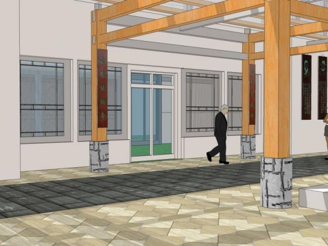 Sketchup景观模型|诗廊景观,新中式风格 Sketchup景观模型|诗廊景观,新中式风格