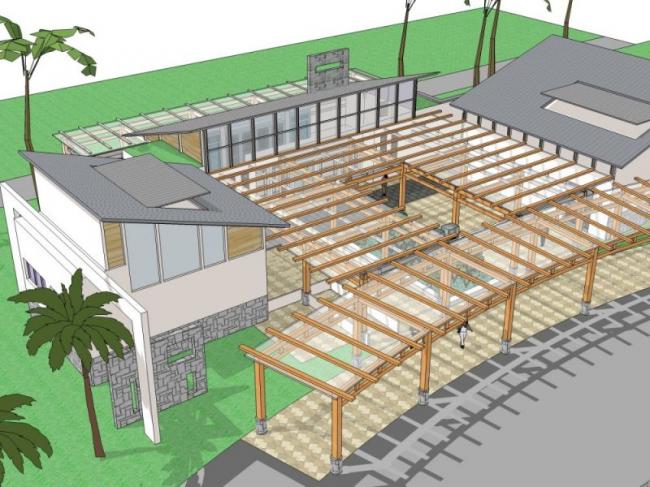 Sketchup景观模型|诗廊景观,新中式风格 Sketchup景观模型|诗廊景观,新中式风格