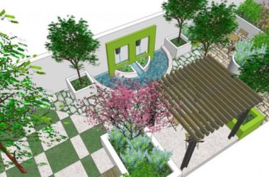 Sketchup景观模型|别墅庭院景观,现代风格-BIM建筑网