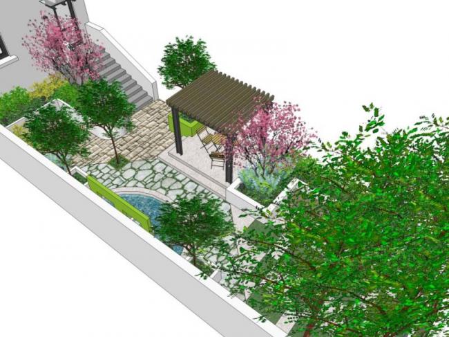 Sketchup景观模型|别墅庭院景观,现代风格 Sketchup景观模型|别墅庭院景观,现代风格