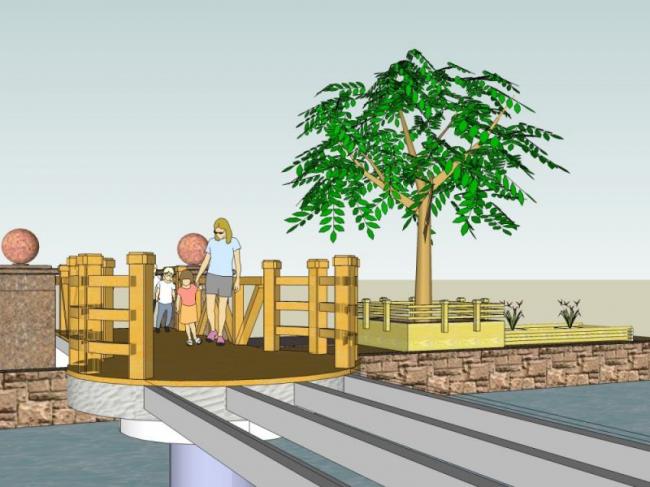 Sketchup景观模型|小桥景观,现代风格 Sketchup景观模型|小桥景观,现代风格