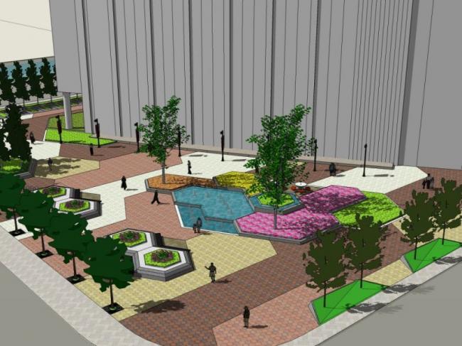 Sketchup景观模型|广场景观,现代风格 Sketchup景观模型|广场景观,现代风格