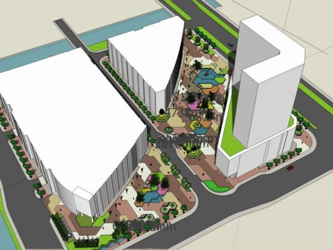 Sketchup景观模型|广场景观,现代风格 Sketchup景观模型|广场景观,现代风格