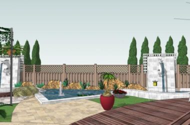 Sketchup景观模型|庭院景观,花园景观,庭院花园,现代风格-BIM建筑网