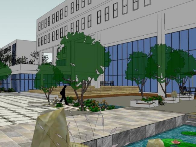 Sketchup景观模型|办公景观,现代风格 Sketchup景观模型|办公景观,现代风格