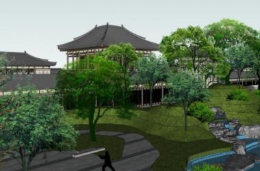 Sketchup景观模型|游园景观,中式风格-BIM建筑网