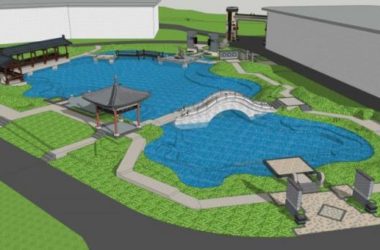 Sketchup景观模型|水库景观,滨水景观,中式风格-BIM建筑网