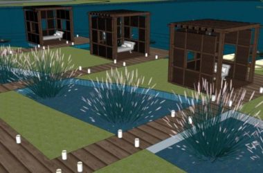 Sketchup景观模型|会所景观,现代风格-BIM建筑网