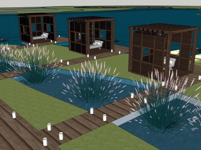 Sketchup景观模型|会所景观,现代风格 Sketchup景观模型|会所景观,现代风格