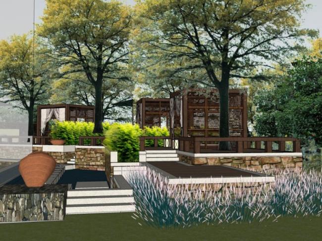 Sketchup景观模型|会所景观,现代风格 Sketchup景观模型|会所景观,现代风格