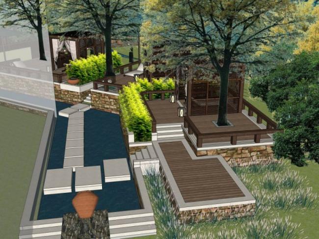 Sketchup景观模型|会所景观,现代风格 Sketchup景观模型|会所景观,现代风格