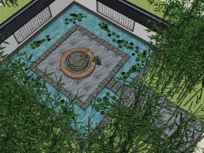 Sketchup景观模型|庭院景观,中式风格 Sketchup景观模型|庭院景观,中式风格
