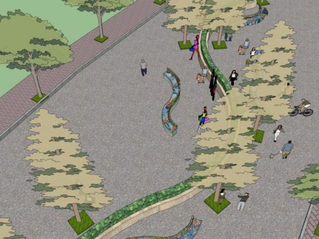 Sketchup景观模型|广场景观,现代风格 Sketchup景观模型|广场景观,现代风格