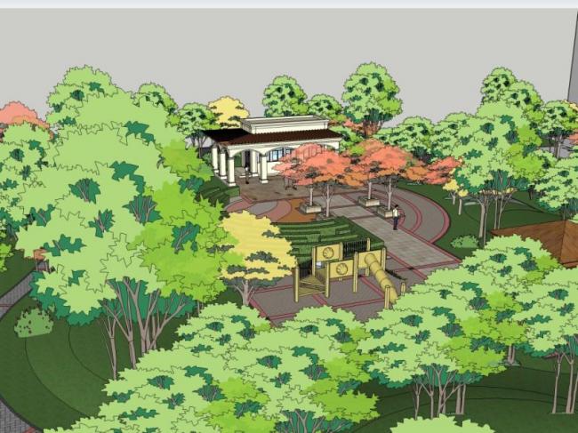 Sketchup景观模型|景区景观,现代风格 Sketchup景观模型|景区景观,现代风格