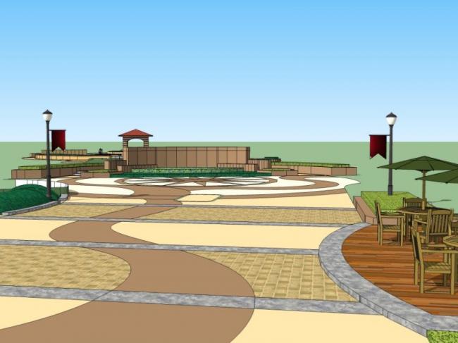 Sketchup景观模型|广场景观,古典风格 Sketchup景观模型|广场景观,古典风格